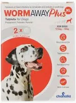 Wormaway Plus XL Worming Tablets for Large Dogs 17.5–70kg