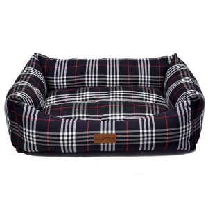 Black Check Bed Large