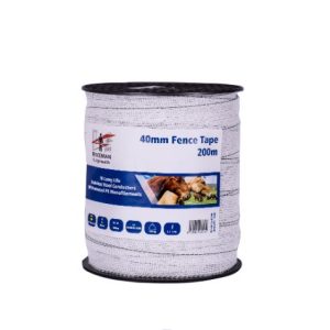 40mm Fenceman Tape White 200m