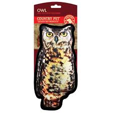 Country Pet - Squeaky Owl Dog Toy - Large