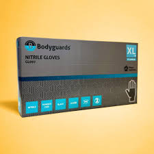 Bodyguard Extra Large - Black nitrile powder free glove box of 100