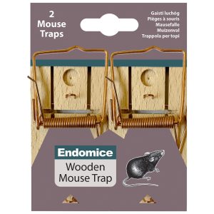 Endomice Wooden Mouse Trap 2 Pack