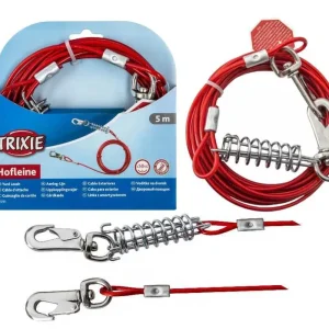 Trixie Tie Out Cable 5M Galvanised coiled cable